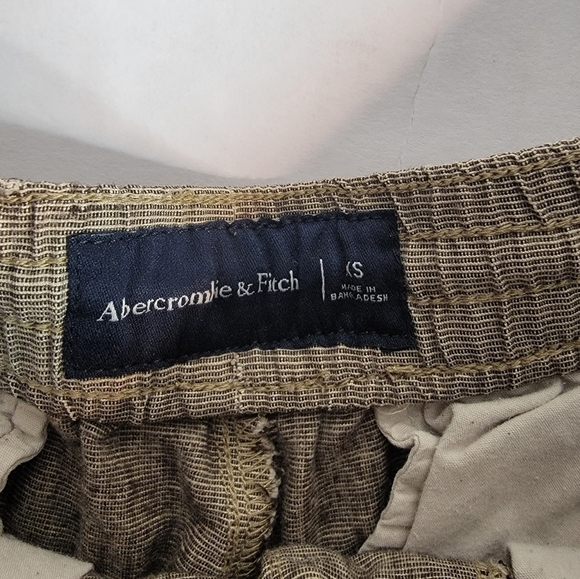 Abercrombie and fitch Sz XS Shorts High rise Linen Blend Pockets Drawstring - Picture 5 of 8